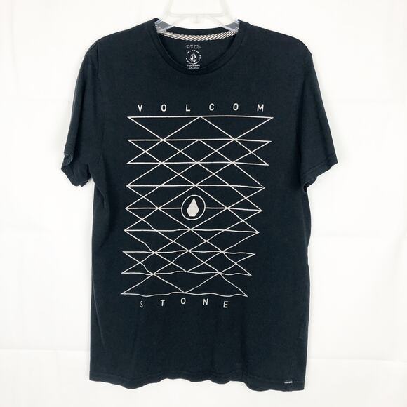 Volcom Men's Organic Cotton Black Tee Shirt Size M - Picture 1 of 11